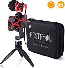 Smartphone Camera Video Microphone with Mini Tripod, Videomicro and Shotgun Microphone for iPhone 6, 6S, 7, 8, 11 X, XR, XS Max Samsung Google - Perfect Vlog, YouTube, Asmr Mic -Perfect Video Kit