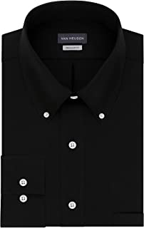 Mens Dress Shirts Regular Fit Twill Solid Button Down Collar