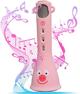 TOSING Wireless Karaoke Microphone for Kids, Top Birthday Gifts for Girls 2019, Best Present Toys for Kids Girls 4 5 6 7 8 9 Years Old, for 10 11 12 Yrs Teenager, Bluetooth Karaoke Machine