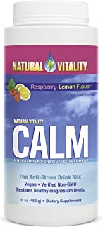 Natural Vitality® Calm, #1 Selling Magnesium Supplement, Anti-Stress Drink Mix Powder, Raspberry Lemon - 16 Ounce (Packaging May Vary)
