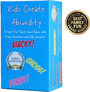 Kids Create Absurdity: Warning: May Cause Belly Laughter! A Family Card Game For Kids With Funny Questions and Hilarious Answers Fun For Kids, Adults Teens and Tweens Great Christmas Stocking Stuffer!