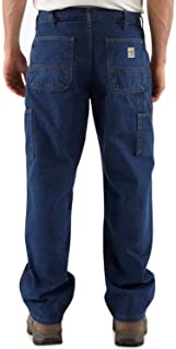 Carhartt Men's Flame Resistant Signature Denim Dungaree