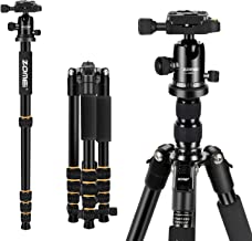 ZOMEi Q666 Tripod Magnesium Aluminum Alloy Light Weight Portable Camera Tripod 14.5inch Travel Folding Size with Ball Head and Carrying Case for Canon Nikon Sony Cameras
