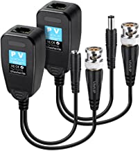 VIMVIP HD-CVI/TVI/AHD Passive Video Balun with Power Connector and RJ45 CAT5 Data Transmitter 1 Pair