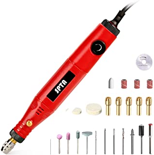 SPTA AC110-230V Mini Electric Grinder Set/Mini Handle Electric Drill Grinding Machine Engraving Pen Milling Trimming Polishing Drilling Cutting Engraving Tool Kit Pack of 33Pcs