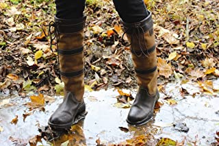 TuffRider Ladies Lexington Waterproof Tall Country Boots | Horse Riding Equestrian Boots | Color - Chocolate/Fawn
