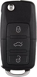 SCITOO Keyless Entry Remote Flip Key FOB Shell 1PC 4 Button Replacement fit Volkswagen Beetle/Golf/Jetta/Passat HLO1J0959753AM