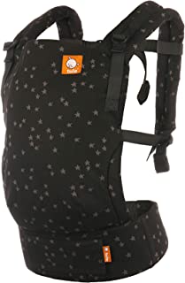 Baby Tula Discover Free-to-Grow Baby Carrier, Adjustable Newborn to Toddler Carrier, Ergonomic and Multiple Positions for 7 - 45 pounds, Black with Gray Stars