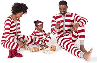 Family Jammies, Cranberry Rugby Stripe, Holiday Matching Pajamas, Organic Cotton
