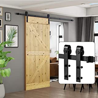 U-MAX 6.6 FT Sliding Barn Wood Door Basic Sliding Track Hardware Kit (Basic