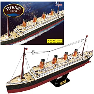 The Titanic 3D Building Puzzles for Adults and Kids | 186 Pieces | Ship Model Kit Replica Toy | by POP-OUT WORLD