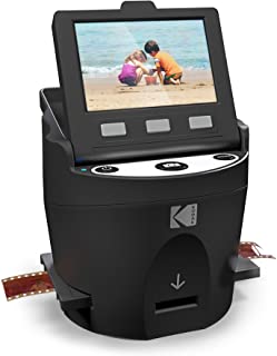 KODAK SCANZA Digital Film & Slide Scanner – Converts 35mm, 126, 110, Super 8 & 8mm Film Negatives & Slides to JPEG – Includes Large Tilt-Up 3.5” LCD, Easy-Load Film Inserts, Adapters & More