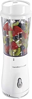 Hamilton Beach Personal Blender for Shakes and Smoothies with 14oz Travel Cup and Lid, White (51101V)
