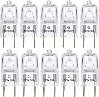 Simba Lighting Halogen Light Bulb G8 T4 20W JCD Bi-Pin (10 Pack) Shorter 1-3/8