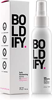 BOLDIFY Hair Thickening Spray - Get Thicker Hair in 60 Seconds - Stylist Recommended Hair Thickening Products for Women and Men - Hair Volumizer + Texturizing Spray for Hair Volume and Root Lift -4 oz