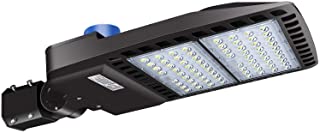 LEDMO LED Parking Lot Light 200W - Waterproof IP65 LED Shoebox Area Light with Photocell - 5000K 600W Equivalent - Knuckle Slipfitter Mount - 26000 LM