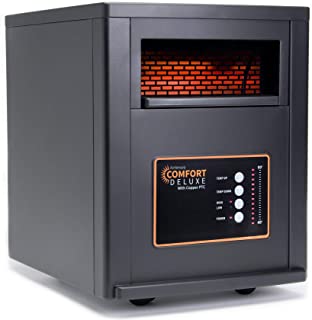 AirNmore Comfort Deluxe with Copper PTC, Infrared Space Heater with Remote, 1500 Watt, ETL Listed