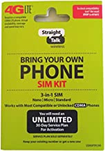 Straight Talk Verizon 4G LTE 3G CDMA Bring Your Own Phone Activation Kit