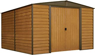 Arrow WR1012 Woodridge EG, 10 by 12-Feet Steel Storage Shed, ft. x ft, Neutral