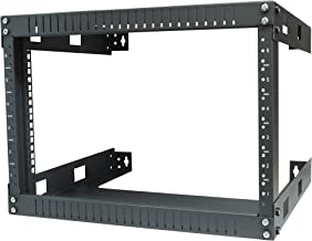 Kenuco 6U Wall Mount Open Frame Steel Network Equipment Rack 17.75 Inch Deep