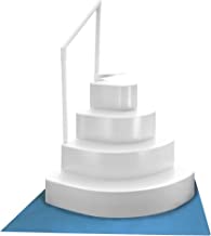 Blue Wave NE110WH Wedding Cake Above Ground Pool Step with Liner Pad, White