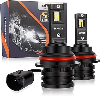 9007/HB5 LED Headlight Bulbs leppein S Series Dual Hi/Lo Beam 24xCREE Chips 6500K 6000LM Cool White Conversion Kit Halogen Replacement-1 Pair