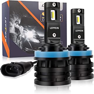 H11/H8/H9 LED Headlight Bulbs leppein S Series Low Beam/Fog Light 12xCREE Chips 6500K 6000LM Cool White Conversion Kit Halogen Replacement-1 Pair