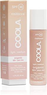 COOLA Rosilliance Mineral BB+ Cream Tinted Organic Sunscreen, Broad Spectrum SPF 30, Vegan, Water-Resistant, Ultra-Moisturizing, Antioxidant Enriched