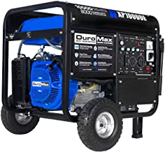 DuroMax XP10000E Gas Powered Portable Generator, Blue and Black