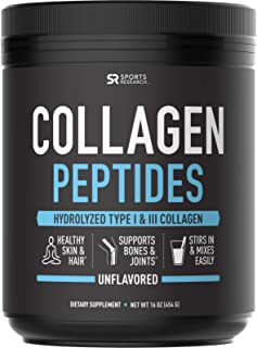Collagen Peptides Powder (16oz) | Grass-Fed, Certified Paleo Friendly, Non-GMO and Gluten Free - Unflavored