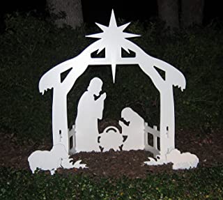 Teak Isle Christmas Outdoor Nativity Set, Yard Nativity Scene