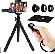 Smartphone Photography Kit - Flexible Cell Phone Tripod, Bluetooth Remote Control Camera Shutter and 3in1 Lens Kit - Universal Octopus pod - Fish Eye, Macro and Wide Angle Lens - for iPhone and More