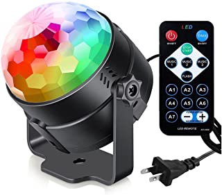 Sound Activated Party Lights with Remote Control Dj Lighting, RBG Disco Ball, Strobe Lamp 7 Modes Stage Par Light for Home Room Dance Parties Birthday DJ Bar Karaoke Xmas Wedding Show Club Pub