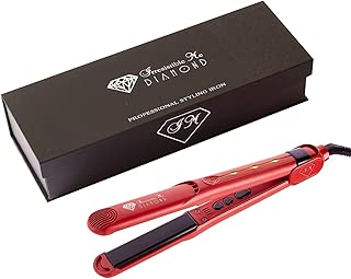 Irresistible Me Diamond 1 inch Ceramic Flat Iron for Hair Tourmaline Ion Professional Flat Iron - Hair Straightener and Curler - Best Hair Styling Tool