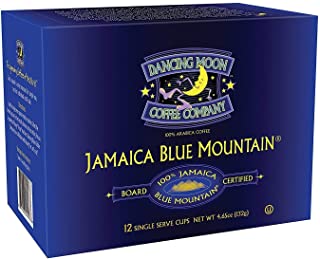 Dancing Moon 100% Board Certified Genuine Jamaica Blue Mountain K-Cups for Keurig Brewers (100% Jamaica Blue Mountain, 12 CT Box)
