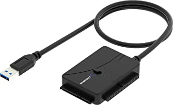 Sabrent USB 3.0 to SSD/SATA/IDE 2.5/3.5/5.25-INCH Hard Drive Converter with UL Power Supply & LED Activity Lights [10TB Support] (USB-DS12)