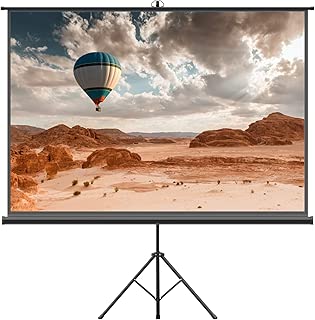 Projector Screen – FEZIBO 100 inch 4:3 HD Movie Home Theater for Indoor Wall or Ceiling Mounting