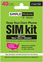 Simple Mobile Keep Your Own Phone 3-in-1 Prepaid SIM Kit