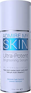 2% Hydroquinone Dark Spot Corrector Remover For Face & Melasma Treatment Fade Cream - Contains Vitamin C, Salicylic Acid, Kojic Acid, Azelaic Acid, Lactic Acid Peel (1oz)