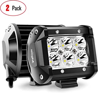 Nilight 2PCS 18W 1260lm Spot Driving Fog Light Off Road Led Lights Bar Mounting Bracket for SUV Boat 4