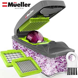 Mueller Onion Chopper Pro Vegetable Chopper - Strongest - NO MORE TEARS 30% Heavier Duty Multi Vegetable-Fruit-Cheese-Onion Chopper-Dicer-Kitchen Cutter