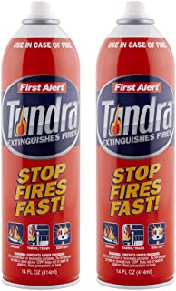 First Alert Fire Extinguisher | Tundra Fire Extinguishing Aerosol Spray, Pack of 2, AF400-2