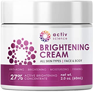 ACTIVSCIENCE Whitening Cream - Powerful Skin Lightening Cream for Face & Body. Dark Spot, Melasma & Hyperpigmentation Treatment. 2 fl oz.