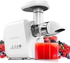 KOIOS Juicer, Masticating Juicer Machine, Slow Juice Extractor with Reverse Function, Cold Press Juicer Machine with Quiet Motor, 2019 Juicer, Easy to Clean with Brush
