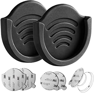 Car Grips Mount for Phone Stand, pop-tech 2 Pack Car Phone Holder for Collapsible Grip / Socket Mount Users with 3M Sticky Adhesive Replacement Used on Dashboard, Home, Desk, Wall - Black
