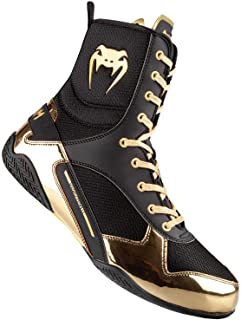 gold and black boxing boots