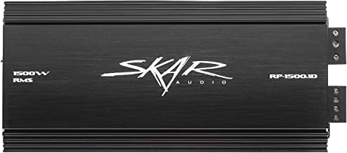 Skar Audio RP-1500.1D Monoblock Class D MOSFET Amplifier with Remote Subwoofer Level Control, 1500W