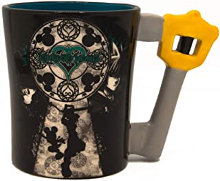 Silver Buffalo KH12043D Disney Kingdom Hearts Mickey and Sora Ceramic 3D Sculpted Mug, 20-Ounce, 20 ounce, Black