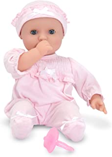 Melissa & Doug Mine to Love Jenna 12-Inch Soft Body Baby Doll, Romper and Hat Included, Wipe-Clean Arms & Legs, 12.5