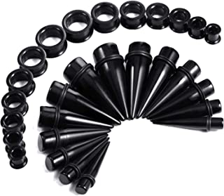 BodyJ4You 28PC Big Gauges Kit Ear Stretching 00G-22mm Acrylic Taper Silicone Plug Tunnels Piercing